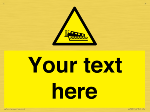 Custom warning grounding narrow boat on lock cill